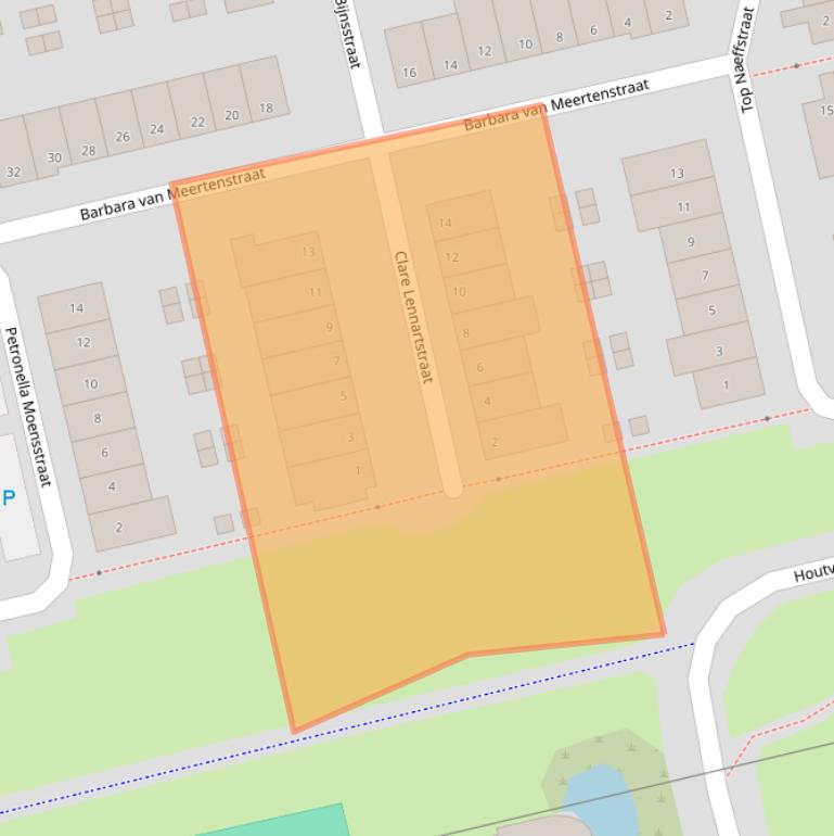 Kaart van postcodegebied 1507XP.