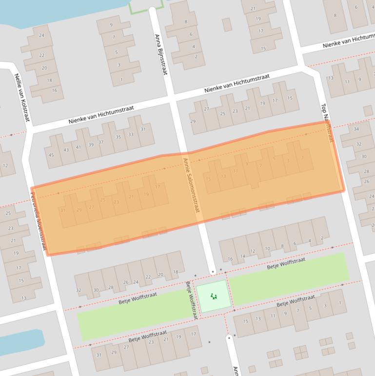 Kaart van postcodegebied 1507XT.