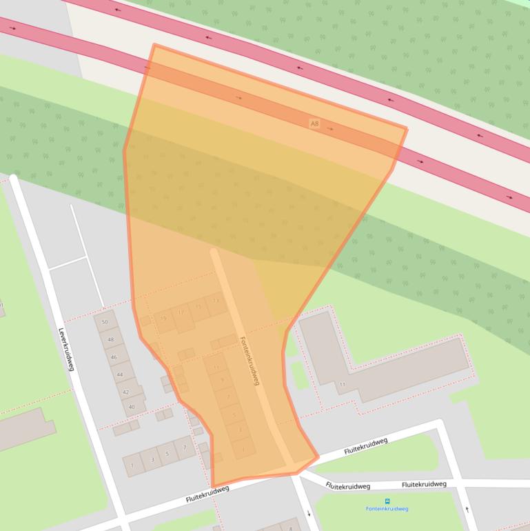 Kaart van postcodegebied 1508AX.