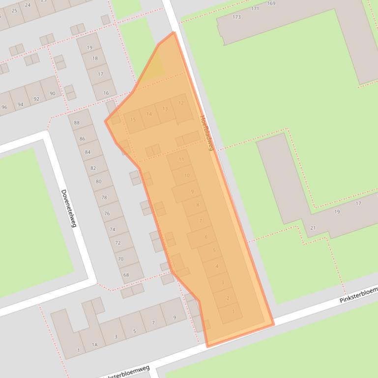 Kaart van postcodegebied 1508CA.