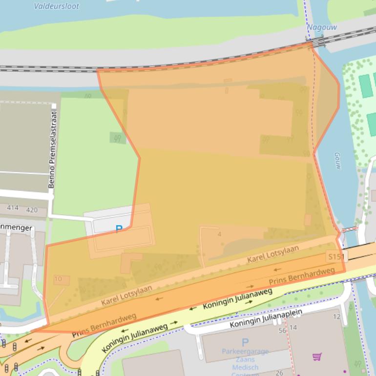 Kaart van postcodegebied 1508EA.