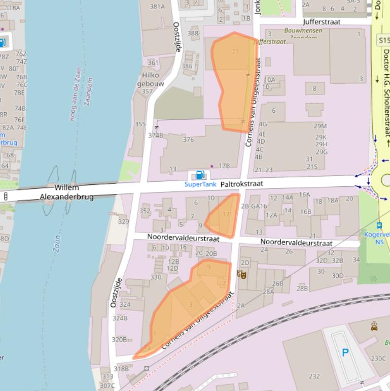 Kaart van postcodegebied 1508EG.