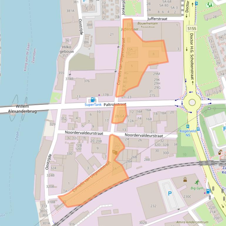 Kaart van postcodegebied 1508EH.