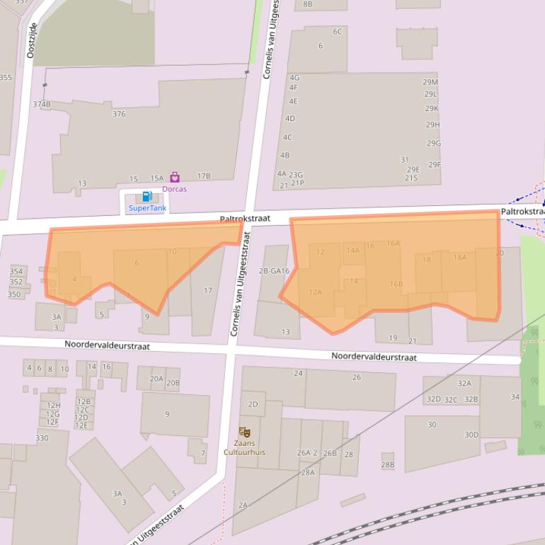 Kaart van postcodegebied 1508EK.