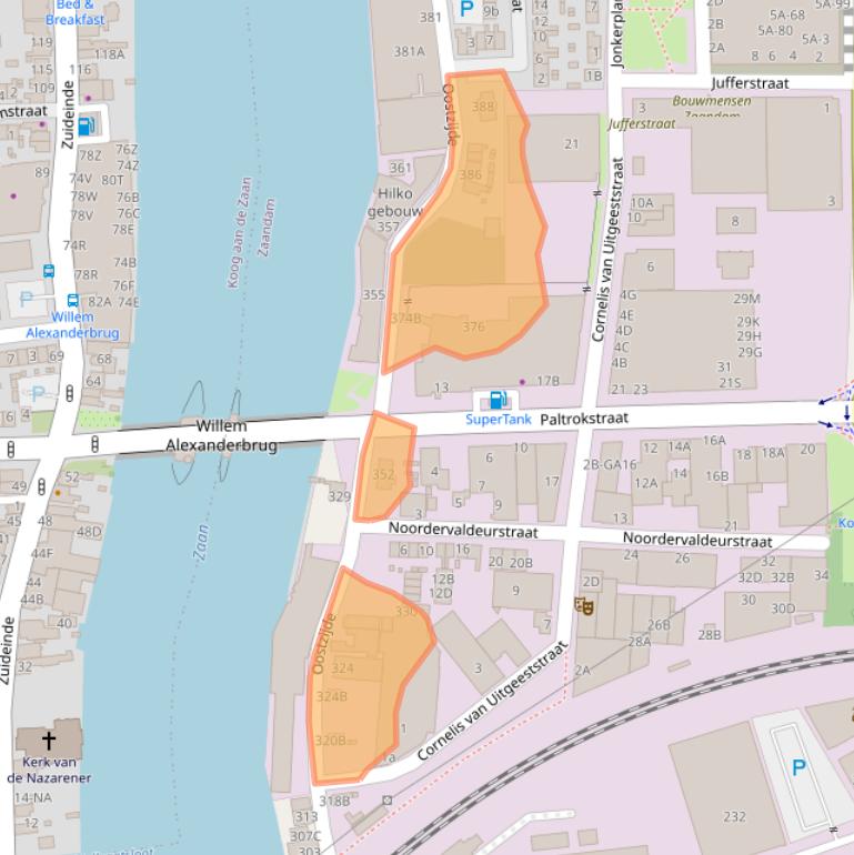 Kaart van postcodegebied 1508EV.