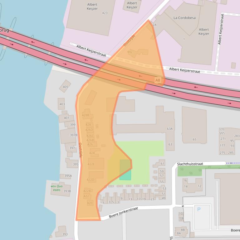 Kaart van postcodegebied 1508EX.