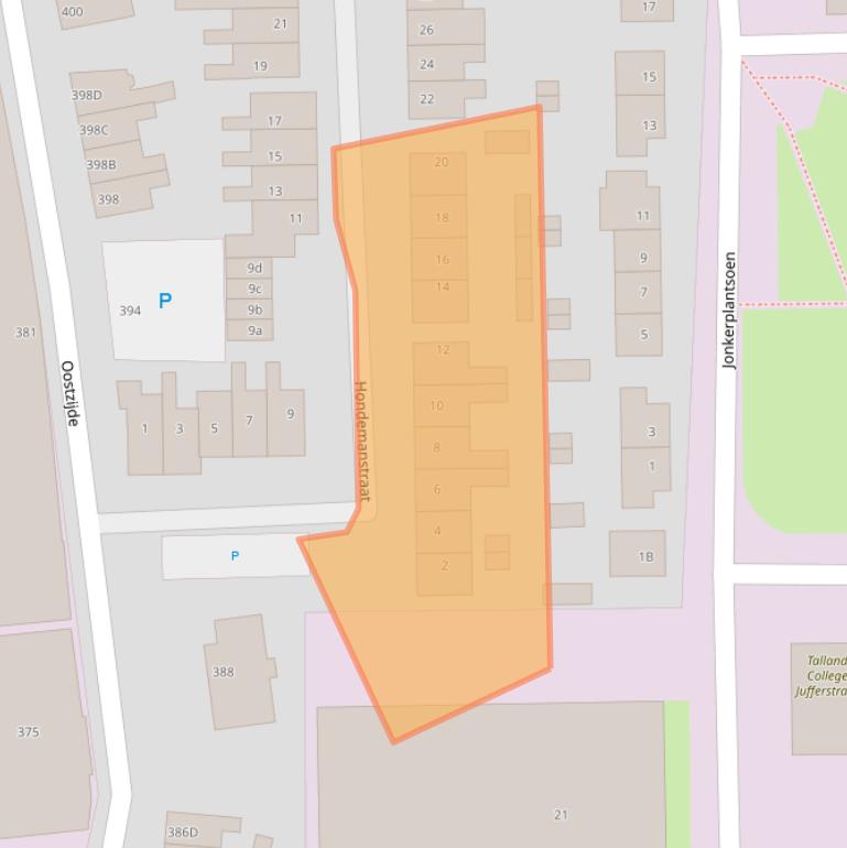 Kaart van postcodegebied 1508GB.