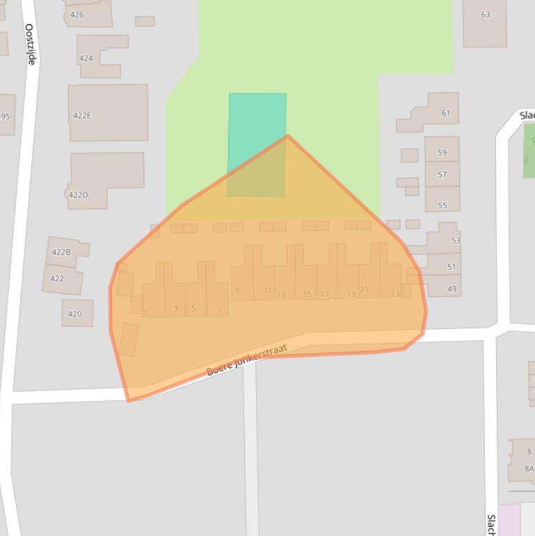 Kaart van postcodegebied 1508GD.