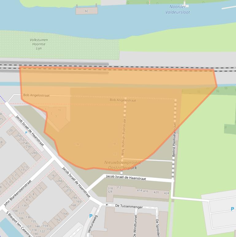 Kaart van postcodegebied 1508VE.