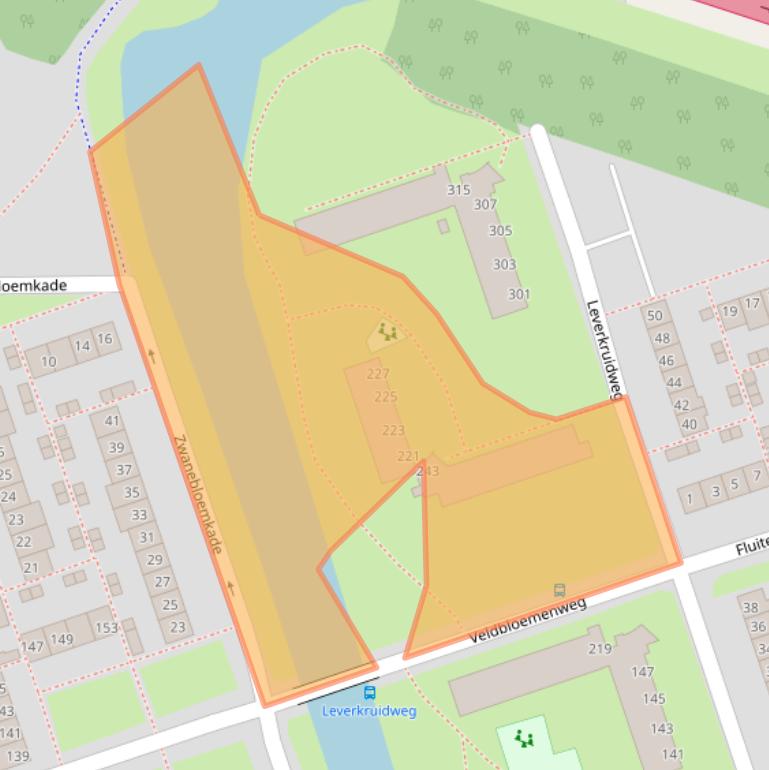 Kaart van postcodegebied 1508WJ.