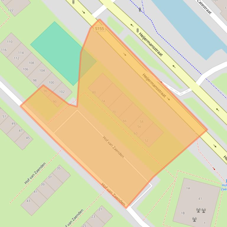 Kaart van postcodegebied 1508XE.