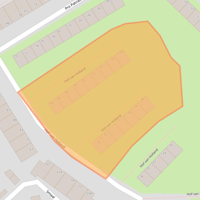 Kaart van postcodegebied 1508XV.
