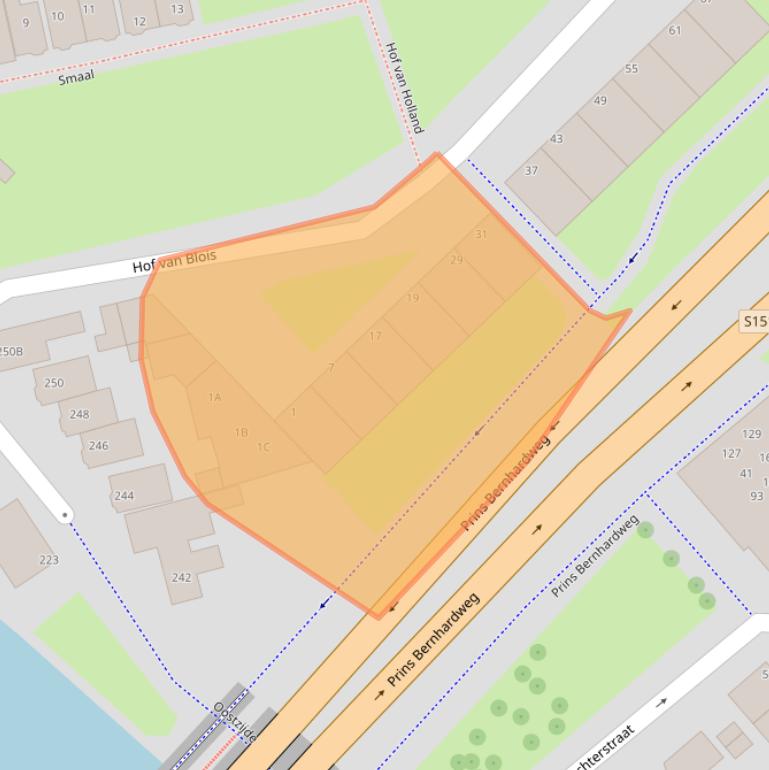 Kaart van postcodegebied 1508XW.