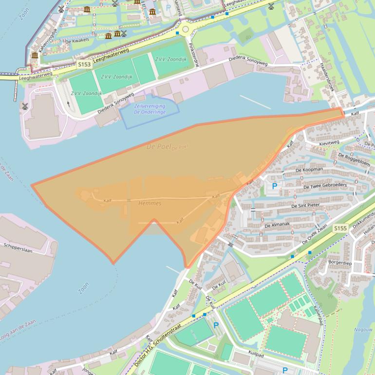 Kaart van postcodegebied 1509AB.