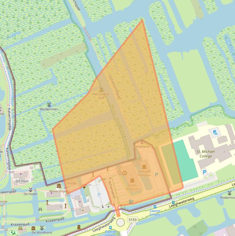 Kaart van postcodegebied 1509AW.