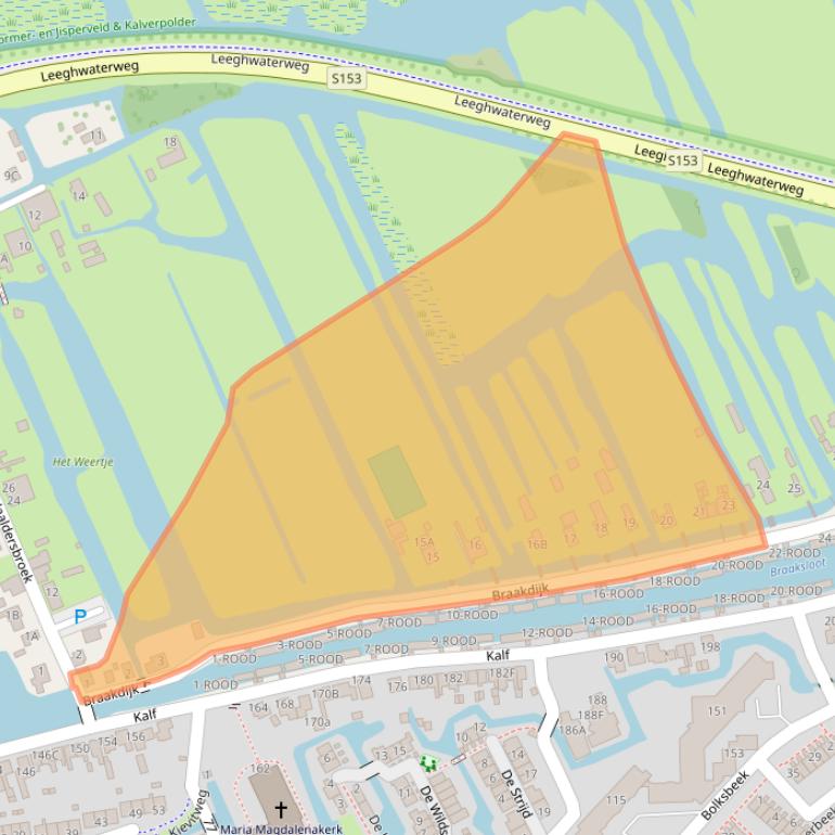 Kaart van postcodegebied 1509BG.