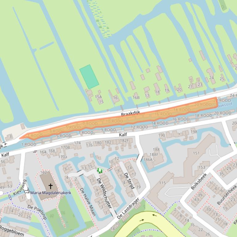 Kaart van postcodegebied 1509BJ.