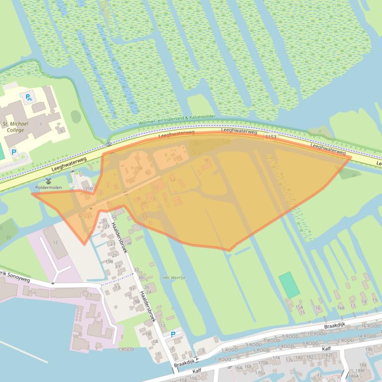 Kaart van postcodegebied 1509BP.