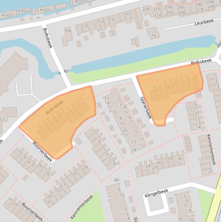 Kaart van postcodegebied 1509EA.