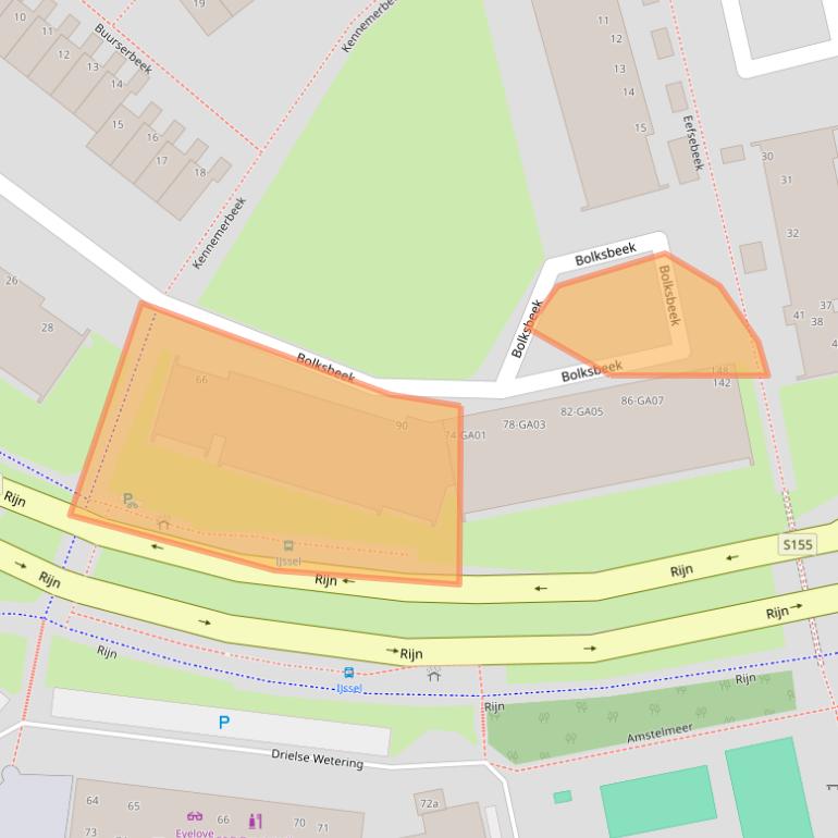 Kaart van postcodegebied 1509EG.