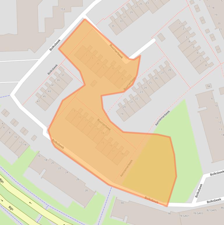 Kaart van postcodegebied 1509EJ.