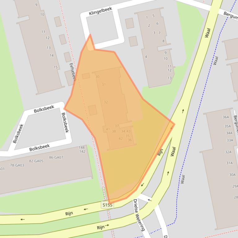 Kaart van postcodegebied 1509ER.