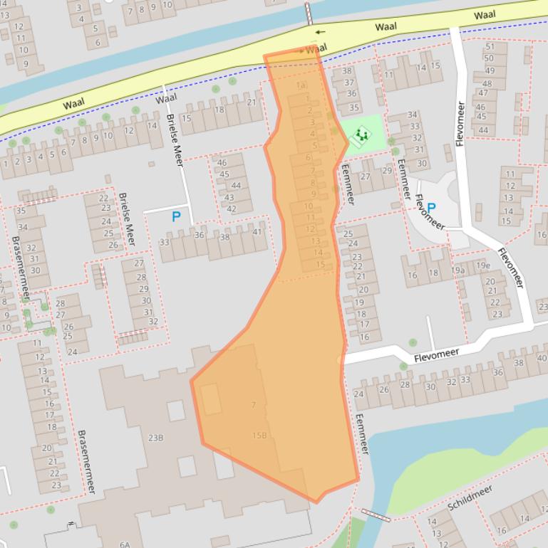 Kaart van postcodegebied 1509GL.