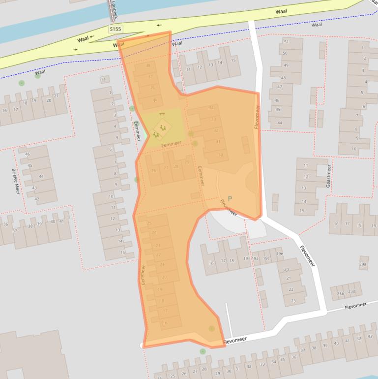 Kaart van postcodegebied 1509GM.