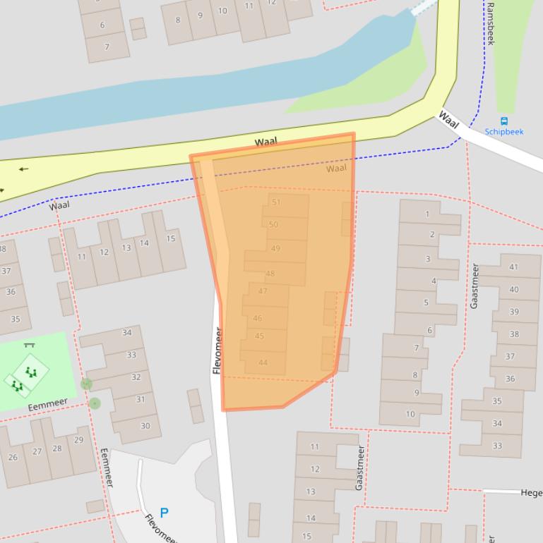 Kaart van postcodegebied 1509GR.