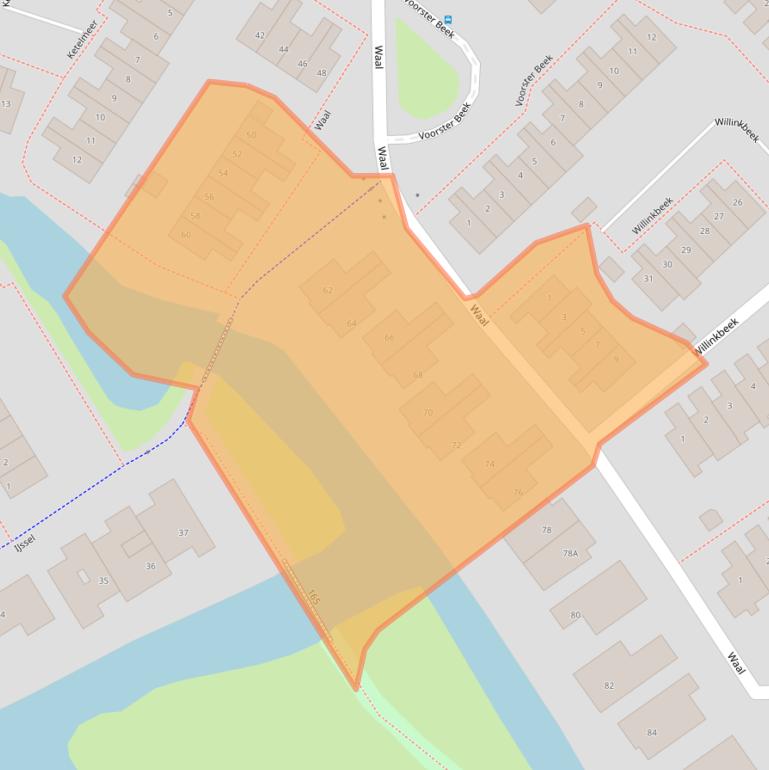 Kaart van postcodegebied 1509HB.