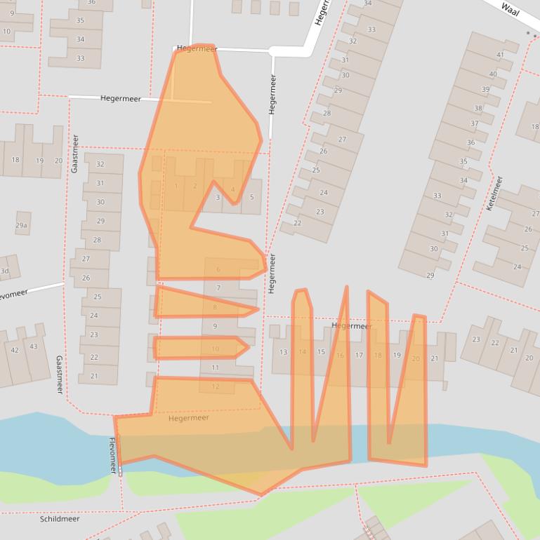 Kaart van postcodegebied 1509HG.