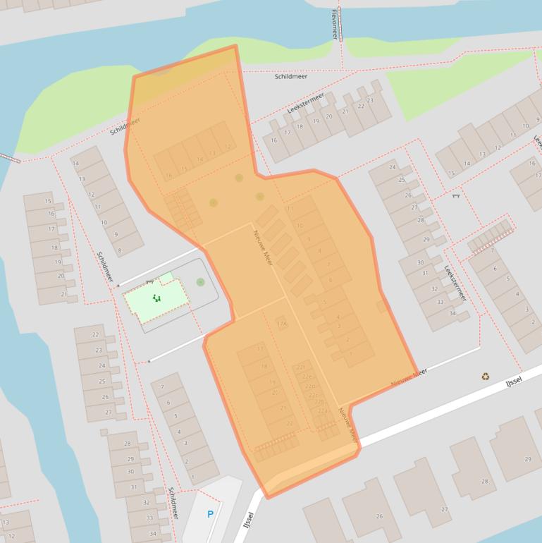 Kaart van postcodegebied 1509JJ.