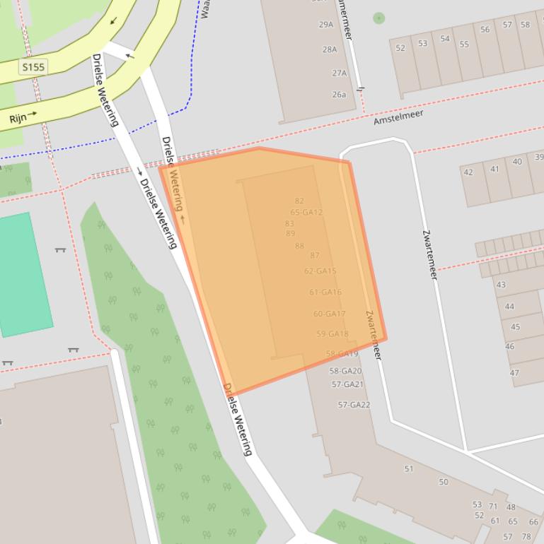 Kaart van postcodegebied 1509JZ.