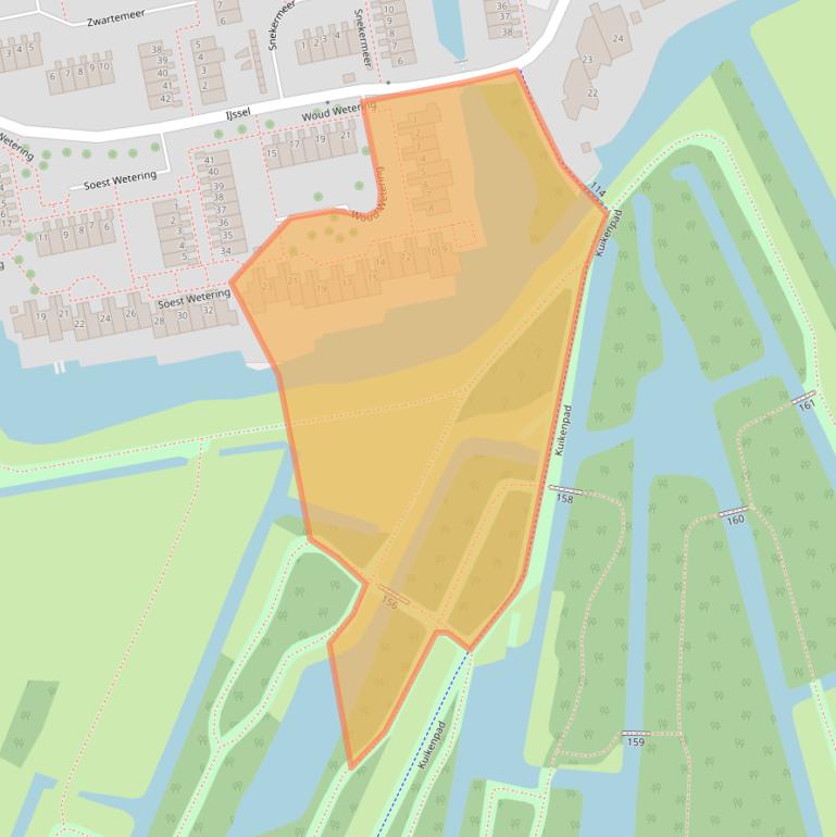 Kaart van postcodegebied 1509KA.