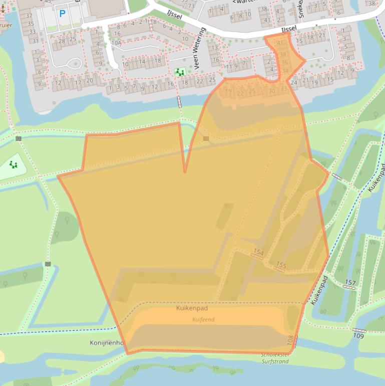 Kaart van postcodegebied 1509KD.