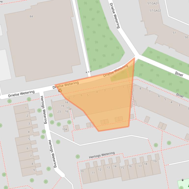 Kaart van postcodegebied 1509KK.