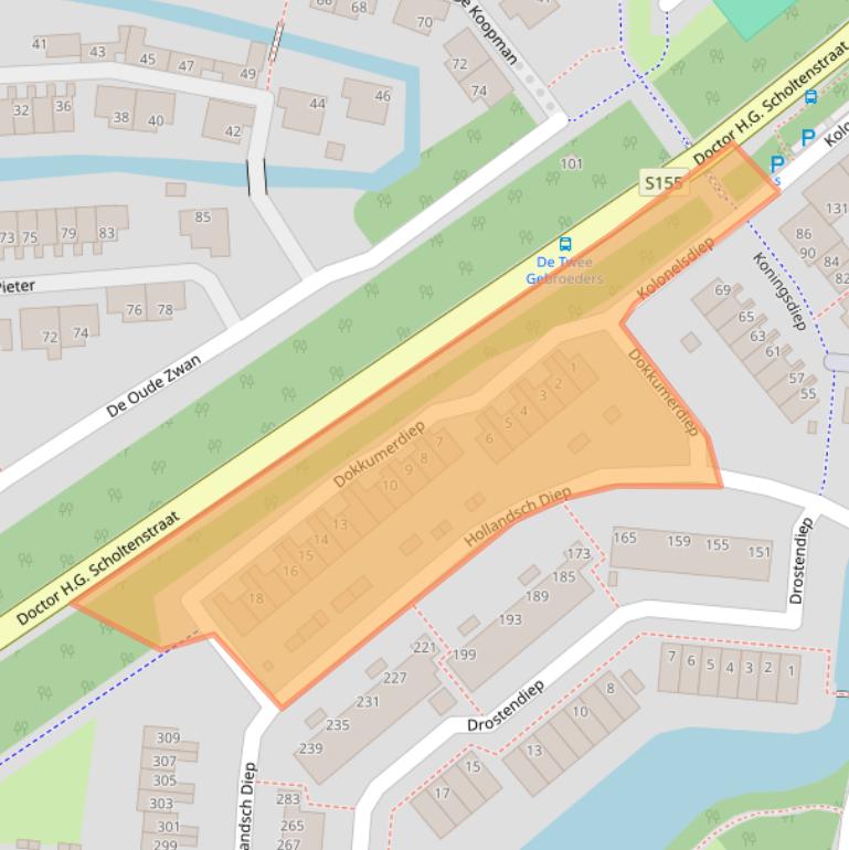 Kaart van postcodegebied 1509WV.