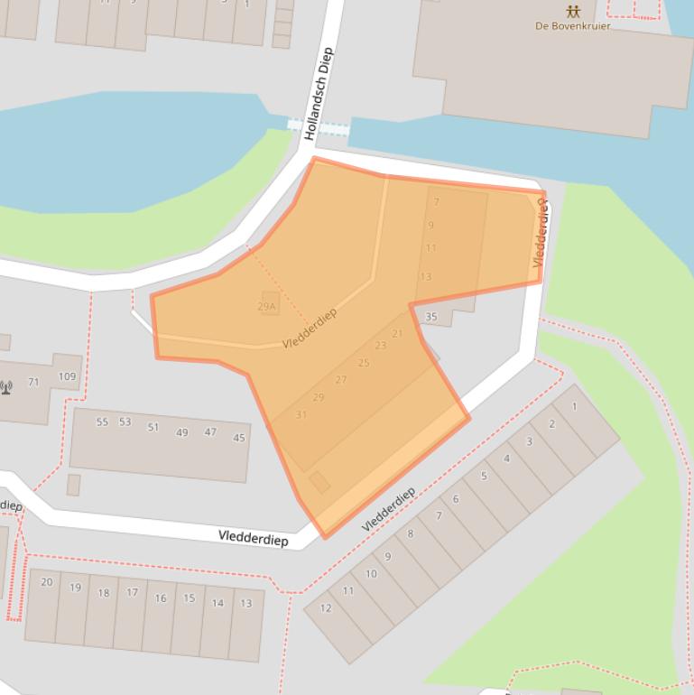 Kaart van postcodegebied 1509XA.