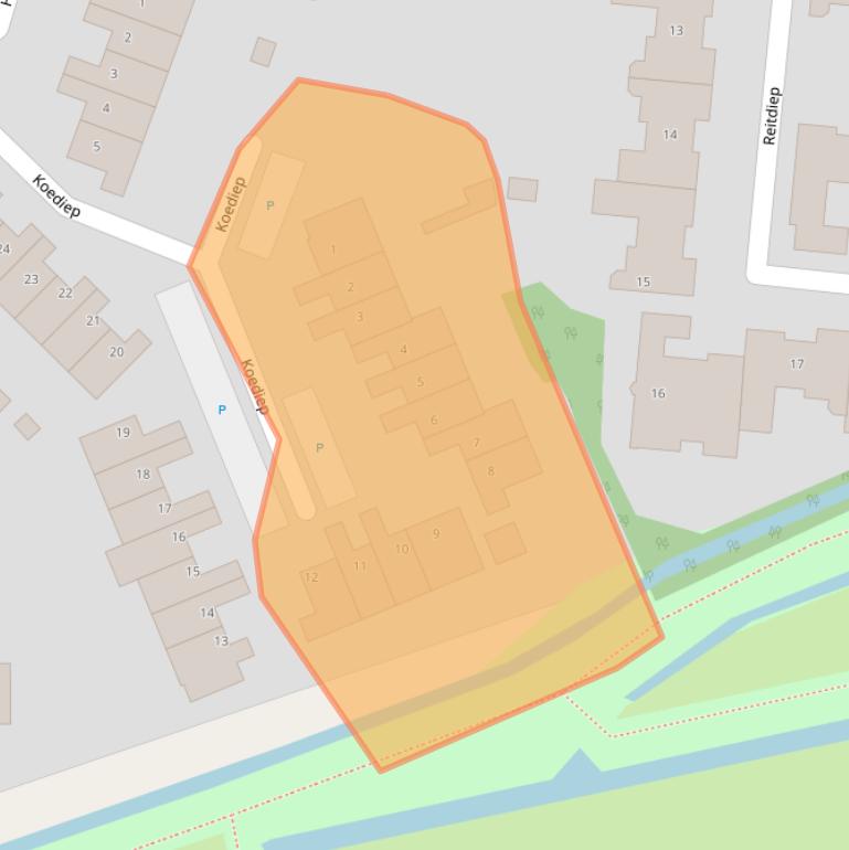 Kaart van postcodegebied 1509XV.