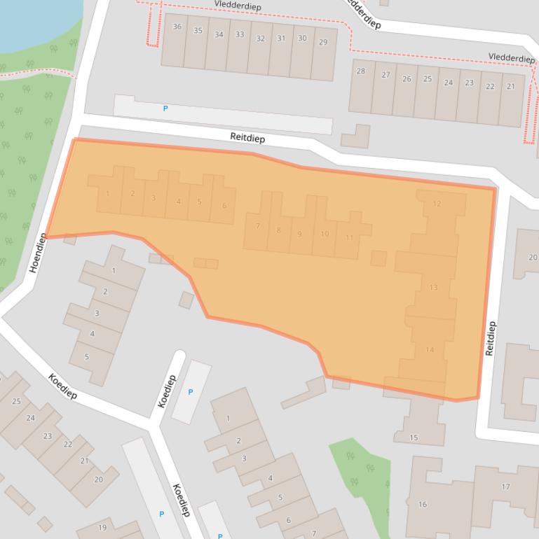 Kaart van postcodegebied 1509XX.