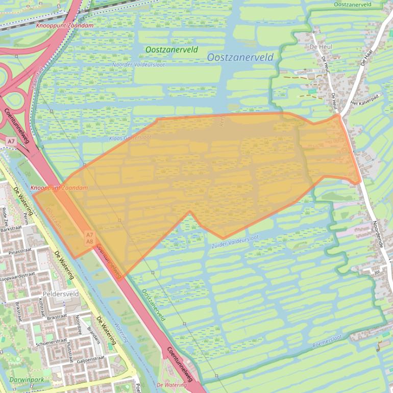 Kaart van postcodegebied 1511AC.