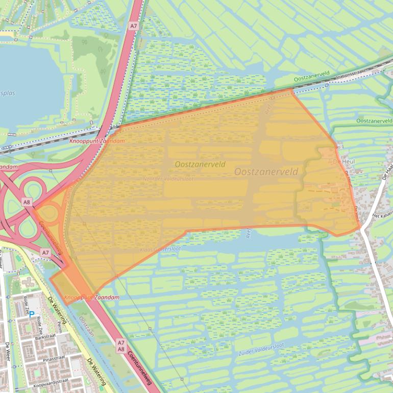 Kaart van postcodegebied 1511AJ.