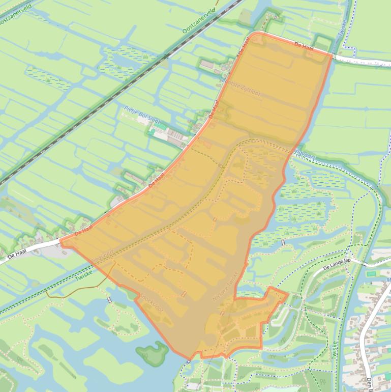 Kaart van postcodegebied 1511AT.