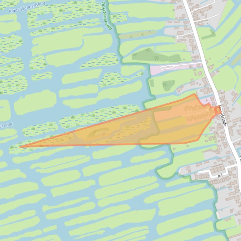 Kaart van postcodegebied 1511AZ.