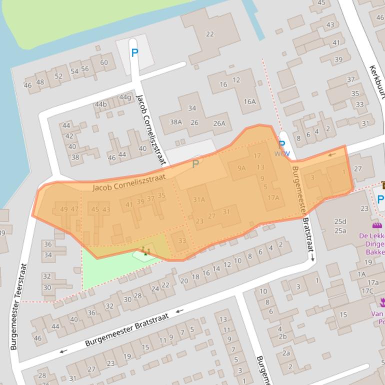 Kaart van postcodegebied 1511BM.