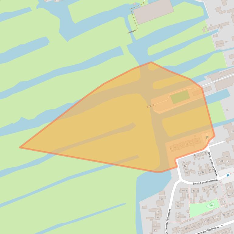 Kaart van postcodegebied 1511BT.