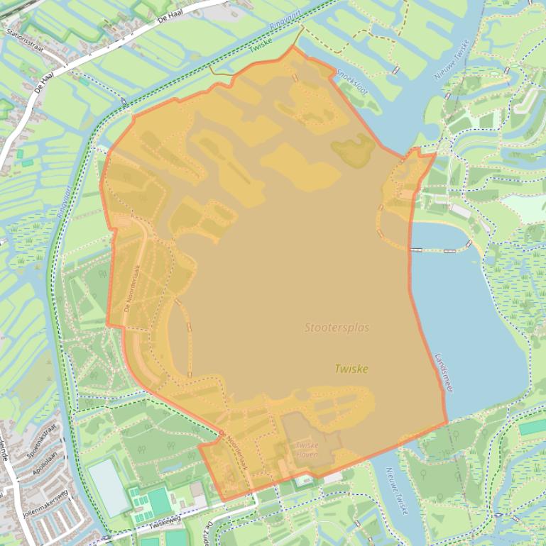 Kaart van postcodegebied 1511BX.