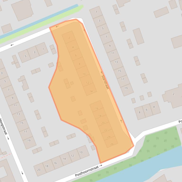 Kaart van postcodegebied 1511CB.