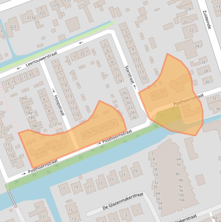 Kaart van postcodegebied 1511CE.