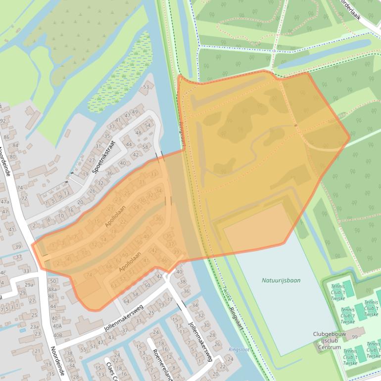 Kaart van postcodegebied 1511DE.
